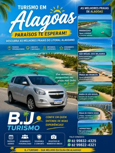 Passeios para melhores praia de Alagoas 