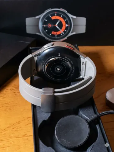 samsunung watch 5 pro ttianio cinza