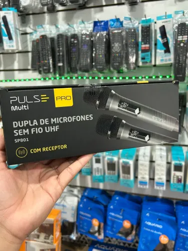 Microfone Duplo Sem Fio Profissional P10 Wireless Pulse Pró 