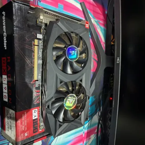 RX 590 8GB POWER COLOR RED DRAGON ? 8GB GDDR5 + CAIXA ORIGINAL