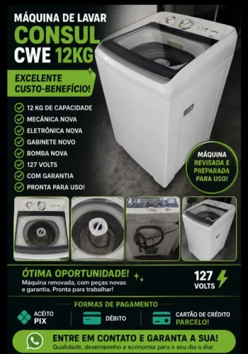 Máquina de lavar CONSUL CWE 12KG