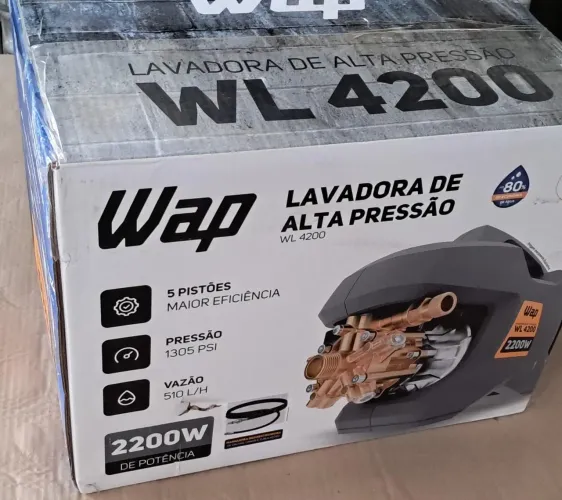 Lavadora de Alta Pressão WAP WL 4200. 127V - 2200W 1305 PSI. Uso Profissional