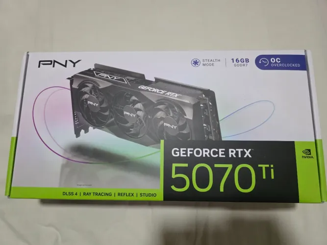 Placa de Vídeo PNY GeForce RTX 5070 Ti OC 16GB GDDR7 - Nova e Lacrada