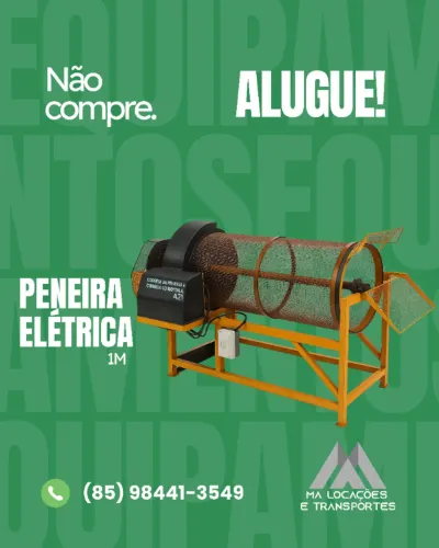ALUGUEL DE PENEIRA ELÉTRICA