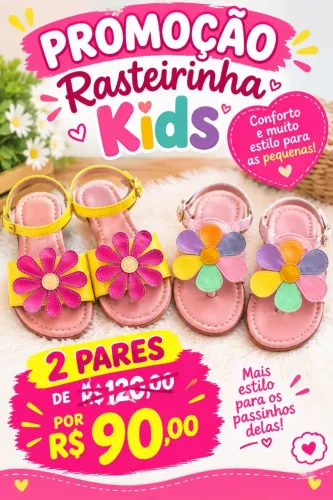 OFERTA KIT SANDÁLIA INFATIL, VENDAS