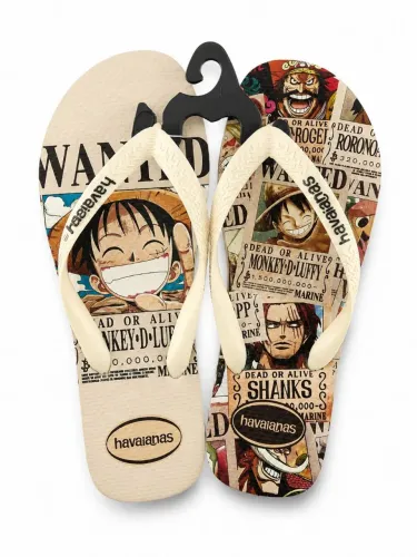 Chinelo Estampado Anime Pirata Masculino/Feminino Confortável Antiderrapante