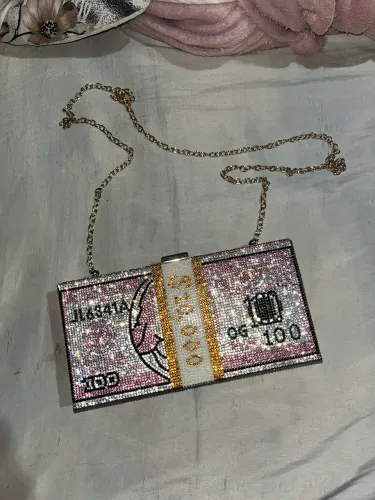 Bolsa dólar de strass gringa
