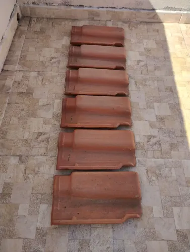 6 Telhas Romana Resinada Cerâmica Barro Bello