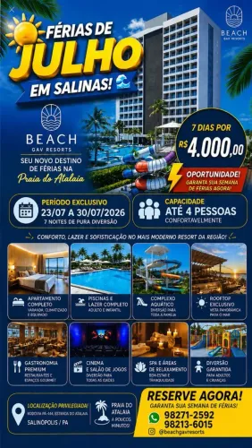 Oportunidade no Gav Beach semana cheia valor semanal