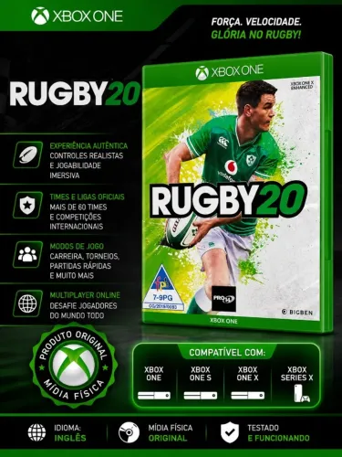 JOGO XBOX ONE RUGBY 20 MIDIA FISICA ORIGINAL