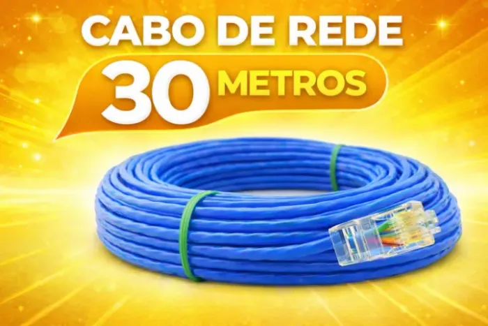 CABO DE REDE RJ45 - 30 METROS - ENTREGA GRÁTIS EM CAMPO GRANDE - MS