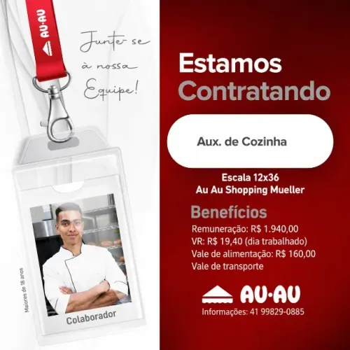 VAGA AUXILIAR DE COZINHA