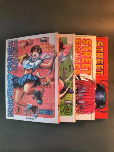 Coleção Sakura Ganbaru! + Street Fighter New Pop (4 volumes)