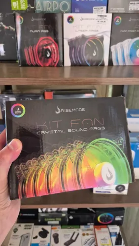 Kit 5 fans, ARGB, controladora e controle, novo, lacrado com garantia!