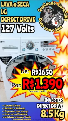 LAVA e SECA (Doutor Lava e Seca) LG INVERTER 6Motion Entrega Grátis! Garantia!