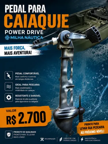 Pedal Power drive para caiaque