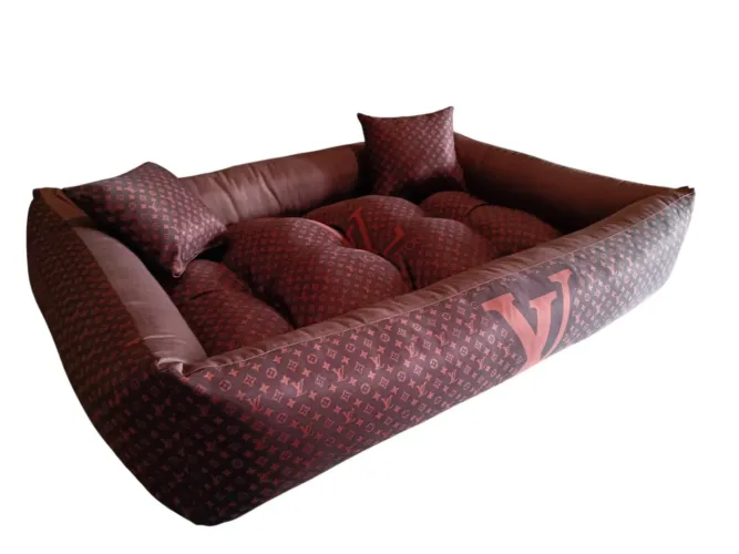 Caminha Pet Tam M 70x50cm estampa LV, marron