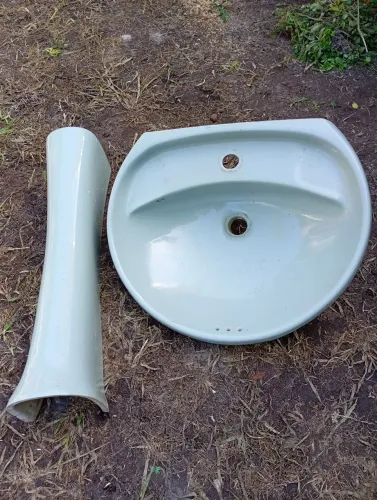 Lavatório com coluna..VERDE...AGUA