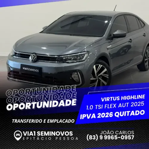 Volkswagen Virtus Highline 200 TSI 1.0 Flex 12V AUT 2025