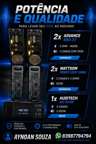 Amplificadores Novos e Usados