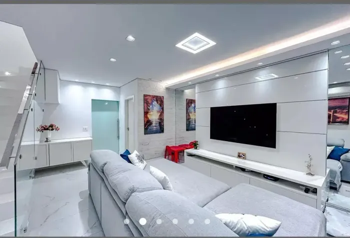 Sobrado / Casa MOBILIADA para alugar, 160 m, 3 dormitórios, suíte, churrasqueira e 4 vagas