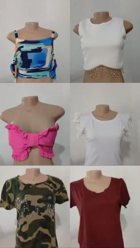 Blusas femininas p,m,G,gg tem mas de 100 blusas 