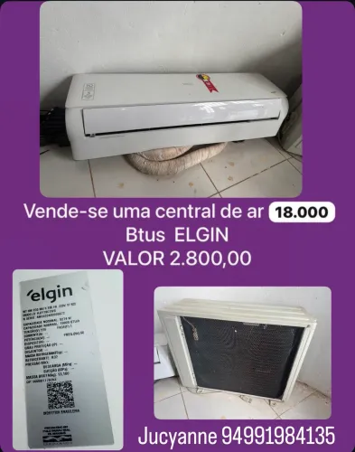 Central de ar condicionado 18.000 Btus