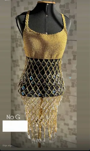 Vestido de crochê praiano
