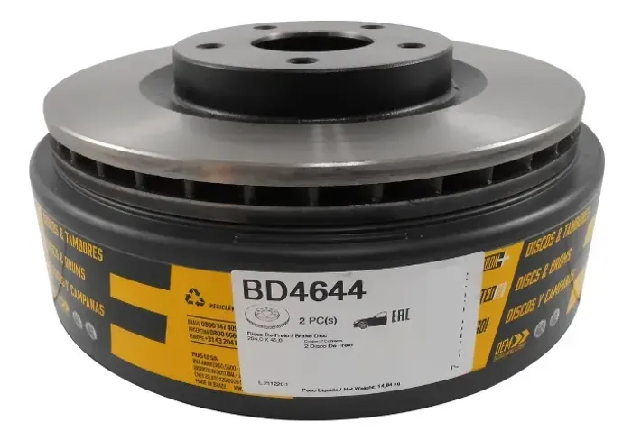 Par Disco de Freio Jeep Compass ASX Outlander Dianteiro Peça número BD4644 Fremax