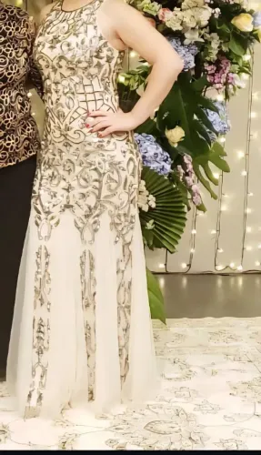 Vestido off white Camille La Vie 40 (Made in Índia)