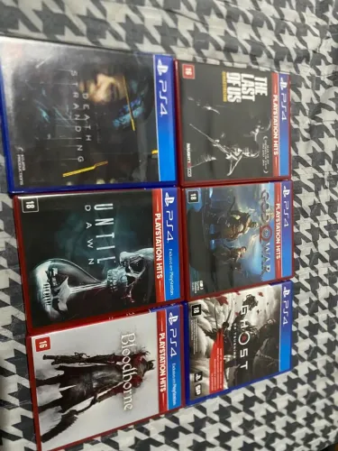 6 Jogos PS4 Mídia Física - Ghost of Tsushima, Bloodborne, God of War e Mais