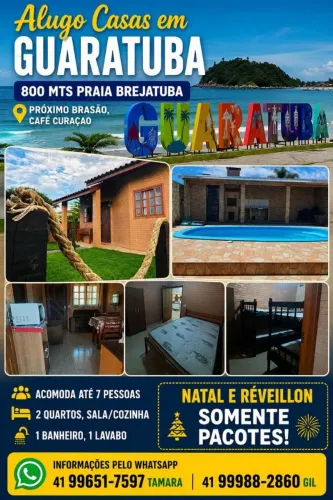 Alugo casa com Piscina em Guaratuba 800 mts da praia brejatuba 