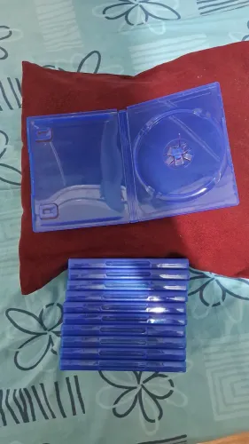 Capas de DVD azul e transparente 