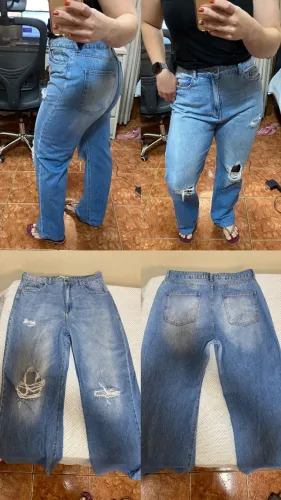 Calça jeans wide leg- pouco usada