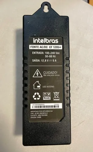 Fonte de Alimentação AC/DC Intelbras EF 1205+ (12,8V 5A) - Usado
