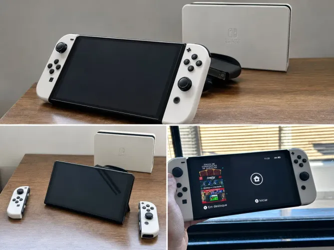Nintendo Switch OLED 64GB Completo - Muito Conservado