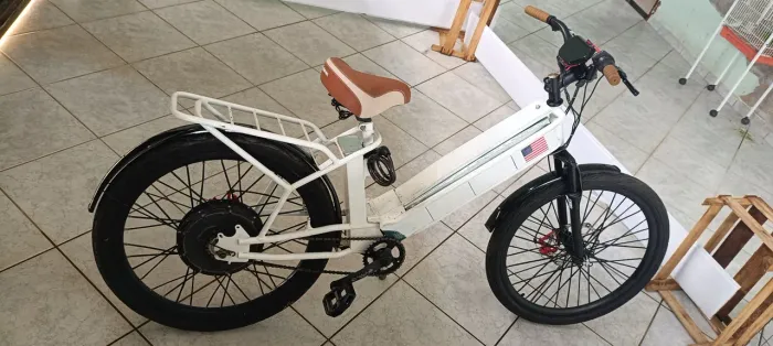 Bicicleta elétrica 800w com alarme e trava