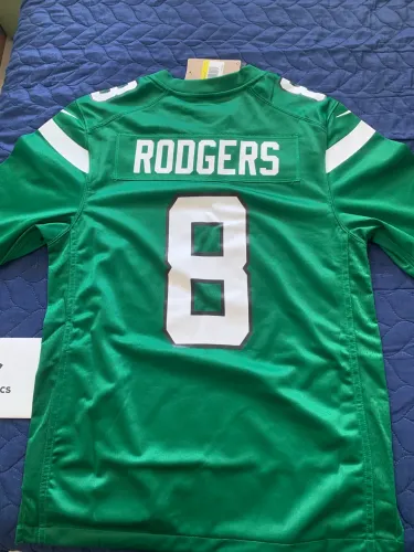 Camisa futebol americano new york jets aaron rodgers tamanho M