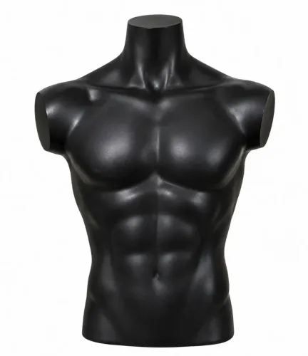 Manequim tronco masculino preto