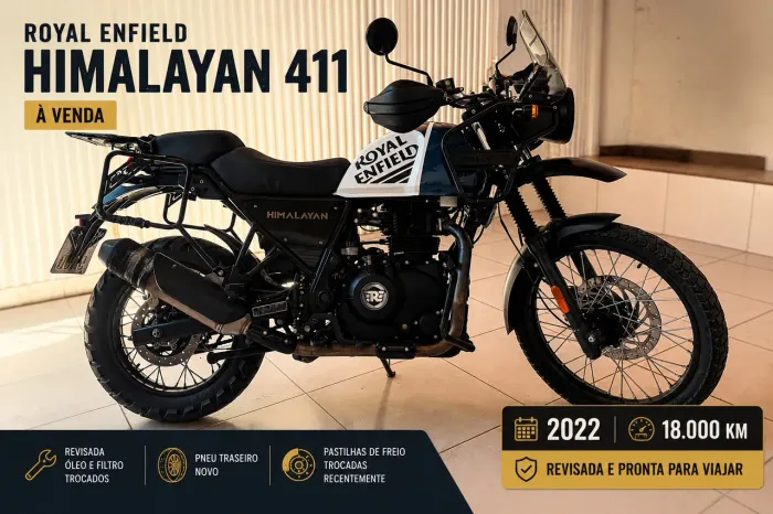 Himalayan 411 2022 | 18.000 km | Impecável | Acessórios