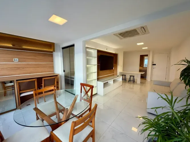 Apartamento 1/4 e sala, mobiliado, vista mar, 1 vaga, Ladeira da Barra