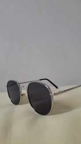 Oculos moderno unisex armação prata