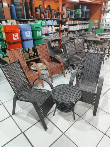 Conjunto de cadeiras fibra nova