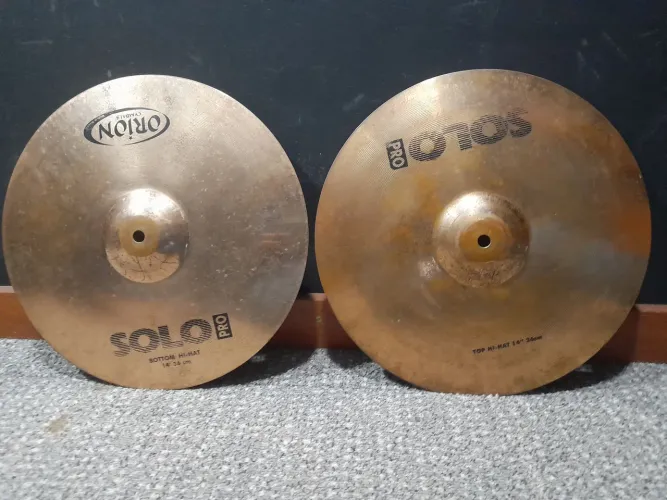 Conjunto de Hi-Hat Orion Cymbals Pro Solo 14'' - Oferta Imperdível