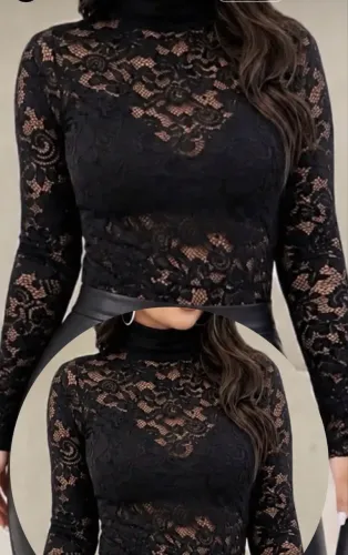 BLUSA RENDA - PRETA