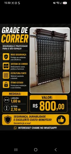Vendo portão de rolo e grade de correr