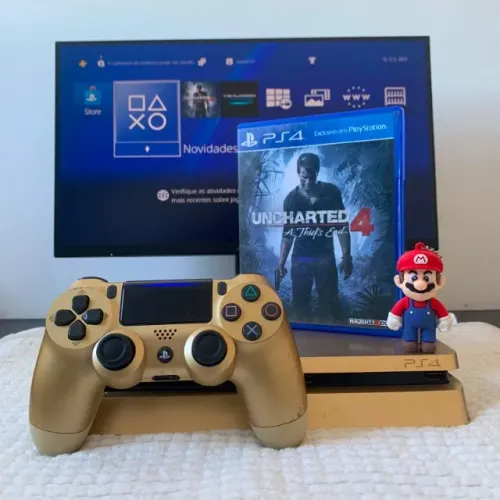 PS4 SLIM DOURADO EDIÇÃO ESPECIAL | ENTREGO | PARCELO