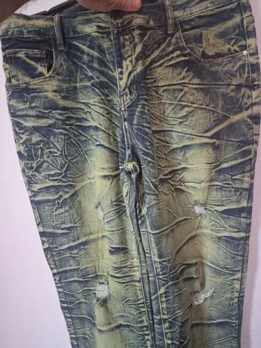 Calça jeans masculina moda streetwear