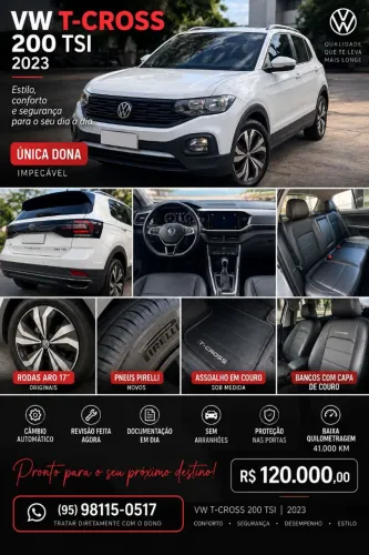 Volkswagen T-Cross 1.0 TSI Flex 12V 5P Aut. 2024