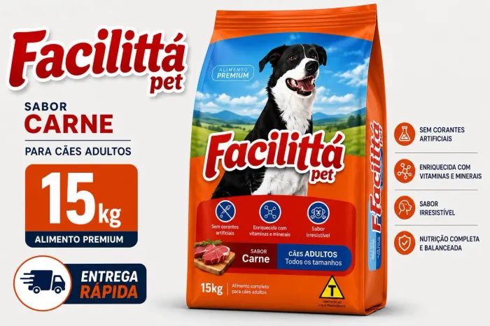 Ração Premium Facilitta 15 kg